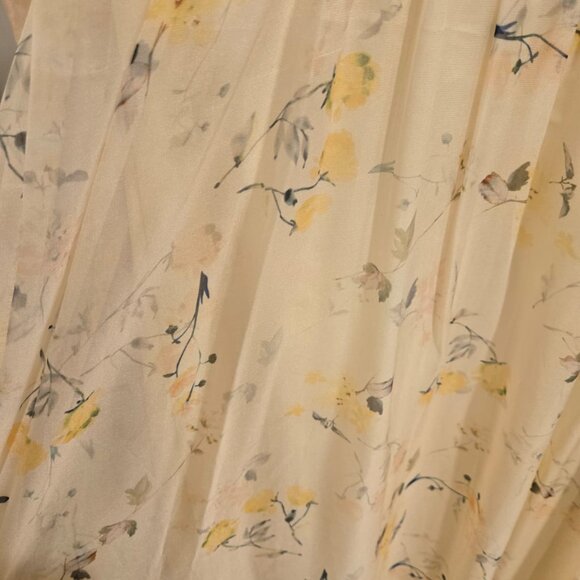 Floral Print Chiffon Illusion Tiered Puff Dress Mac Duggal - Picture 14 of 14